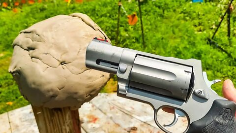 454 casull DESTROYED the clay.... #shorts