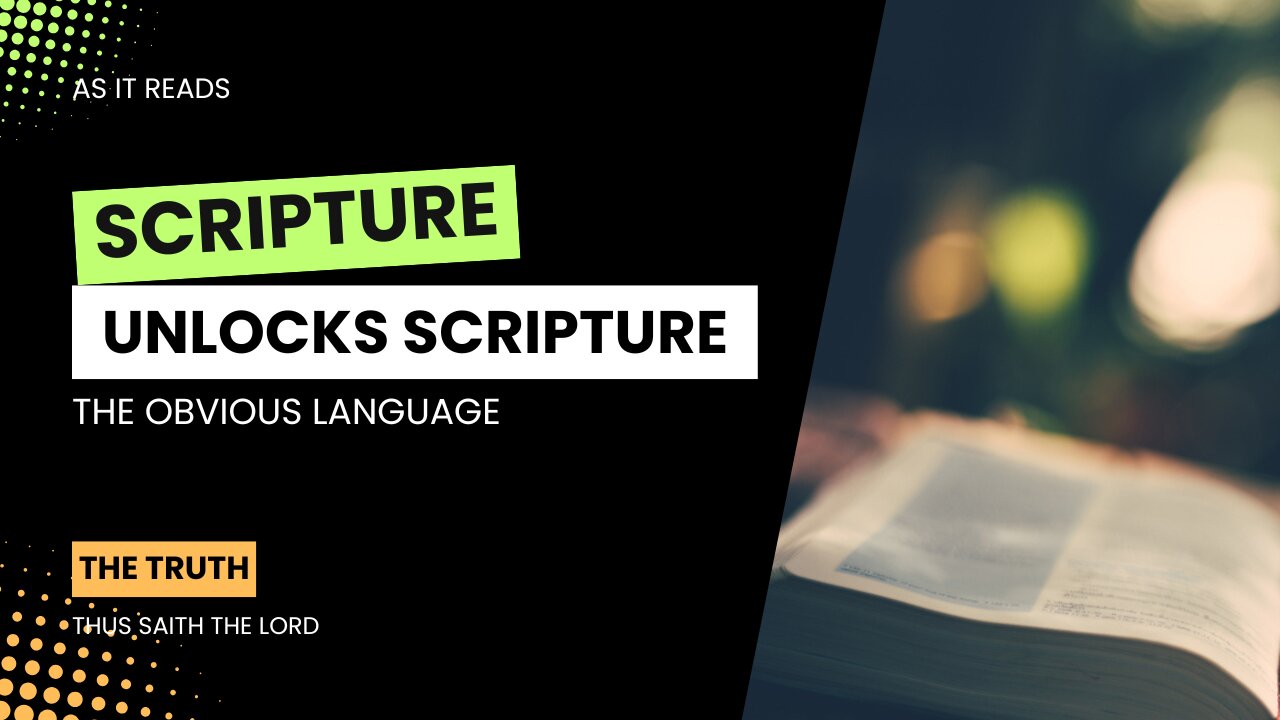 SCRIPTURE UNLOCKS SCRIPTURE: BEGOTTEN NOT CREATED