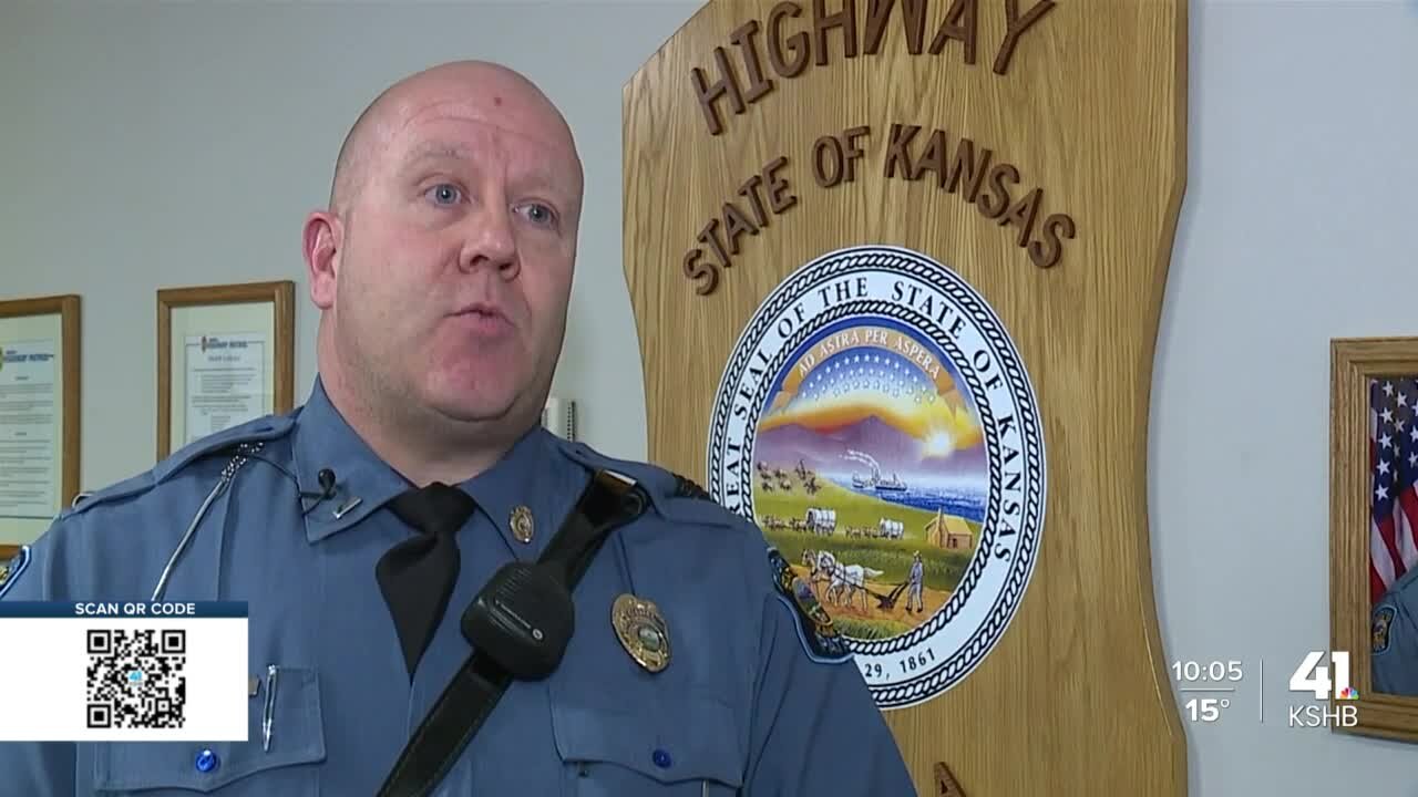 Kansas Highway Patrol tows abandoned cars ahead of storm