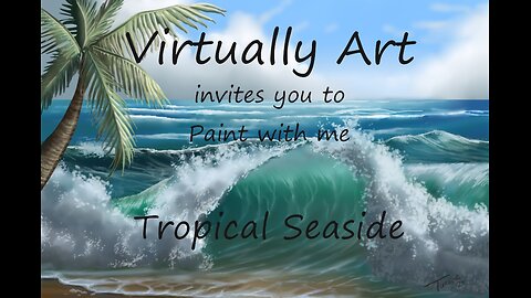 Tropical Seaside by Virtually Art