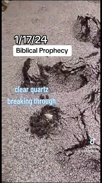 Crystals breaking through.