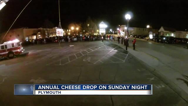 Familes eager for the annual New Year's Eve Plymouth Cheese drop