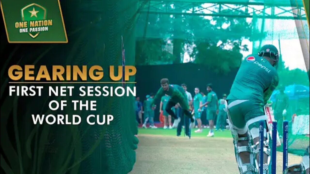 Gearing ๐First net session of the World Cup ๐#WeHaveWeWill | #CWC23