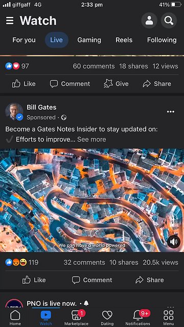 Bill Gates advert on facebook 08/03/2023