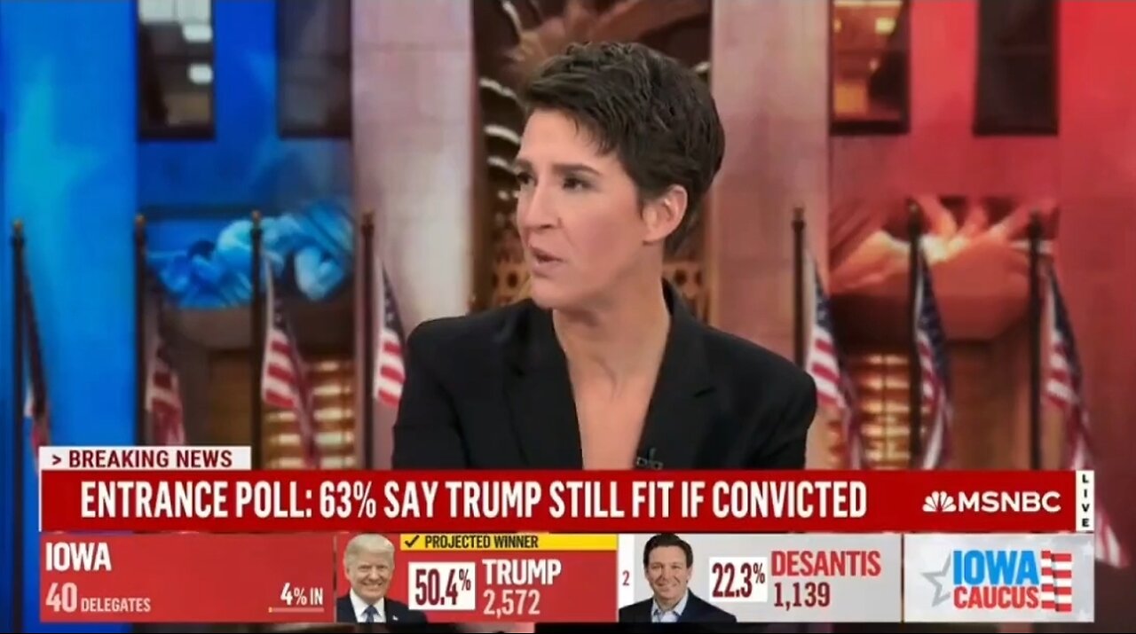 Rachel Maddow Melts Down Over Trump's Iowa Win