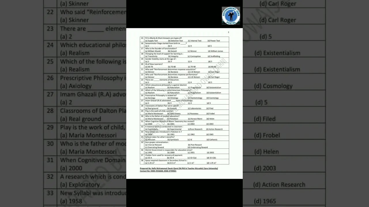 EDUCATION LECTURER MOCK TEST FOR PREPARATION 2033 #shortsvideo #shorts #feedshorts #viralshorts