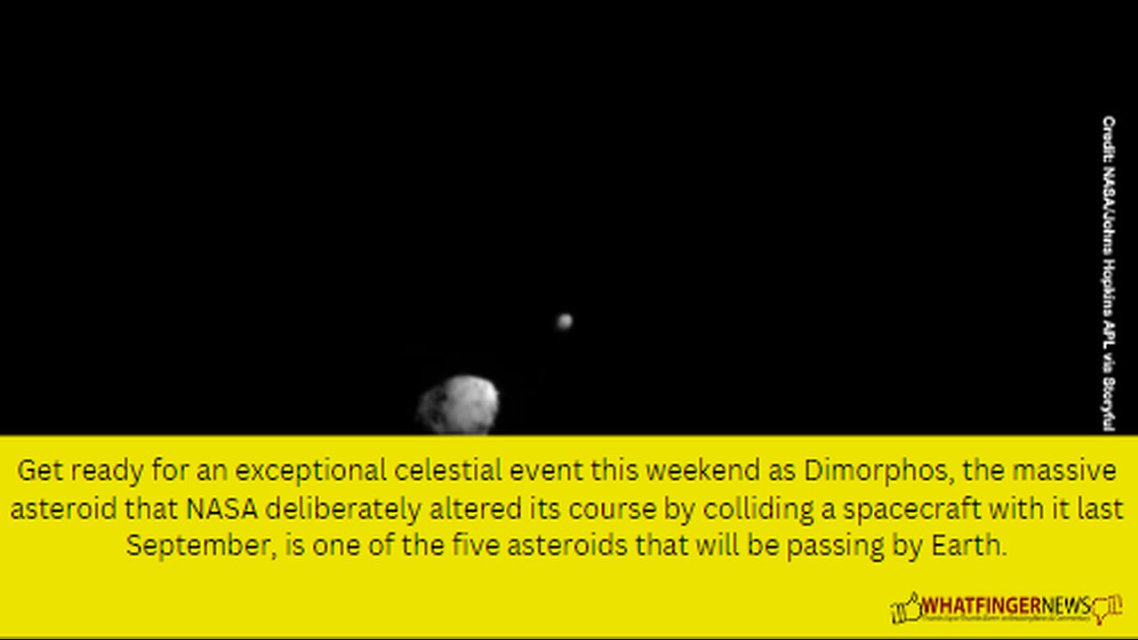 Get ready for an exceptional celestial event this weekend as Dimorphos, the massive asteroid