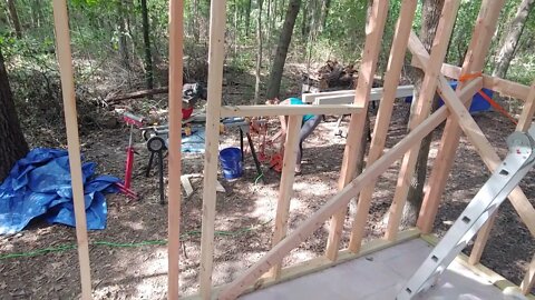 1/3 of roof panels up! Leslie art studio update.
