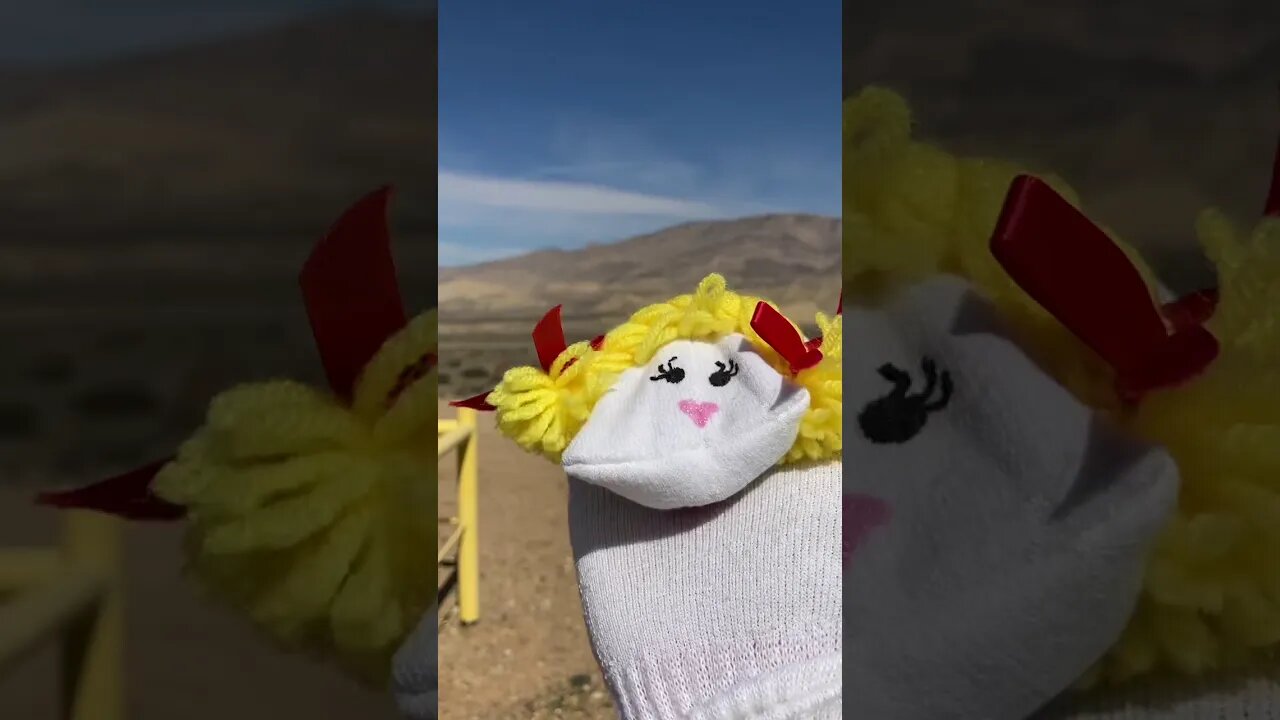 Puppet wife wants to drive motorcycle.