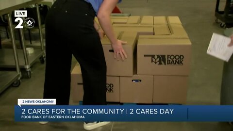 2 Cares Day: Live from food bank