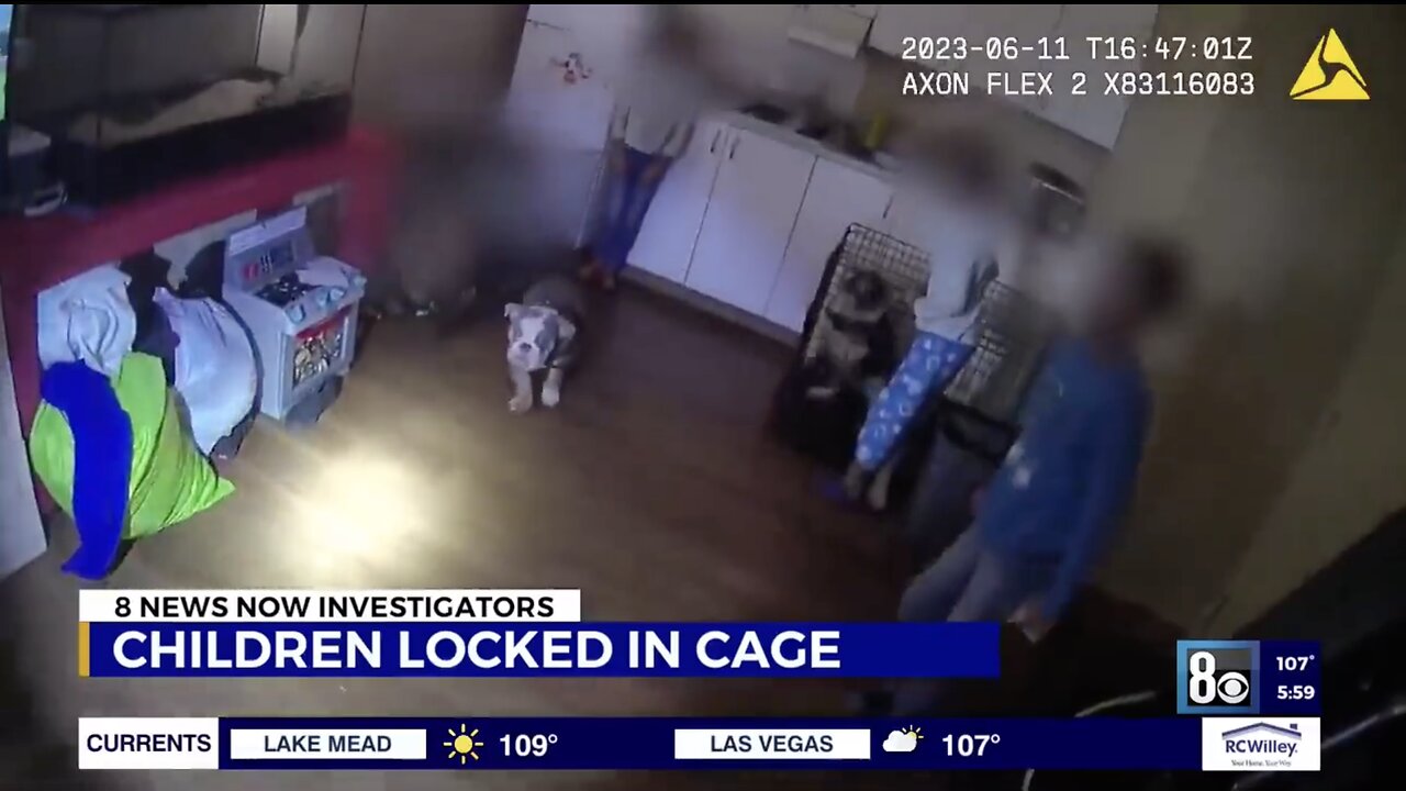 DISTURBING Body Cam Video of Las Vegas Metro Police Rescuing 6 Children, 2 Locked in a Cage