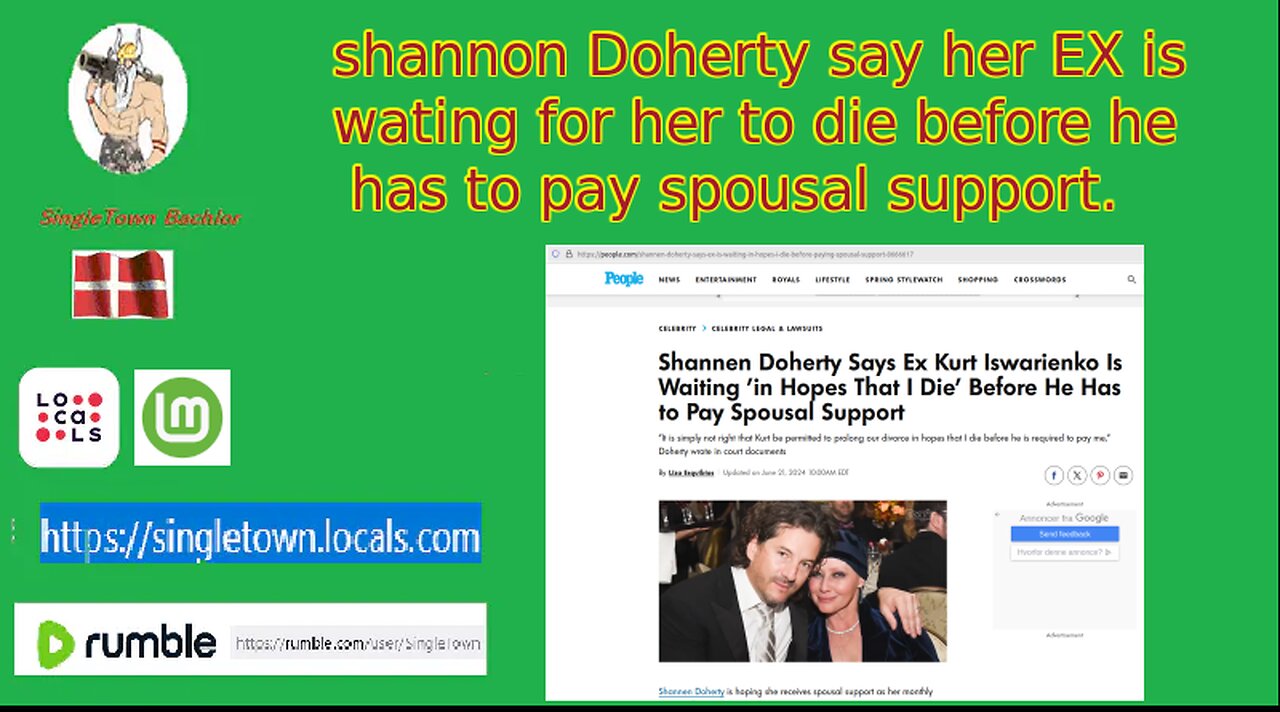 QUICK NEWS ::Shannen Doherty Says Ex Is Waiting 'in Hopes That I Die' Before He Has to Pay Support