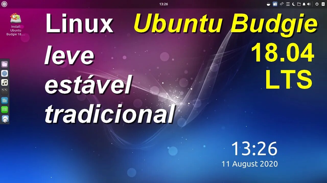 Teste do Linux Ubuntu Budgie 18.04 LTS no pendrive sem instalar no Computador. Conheça Ubuntu Budgie