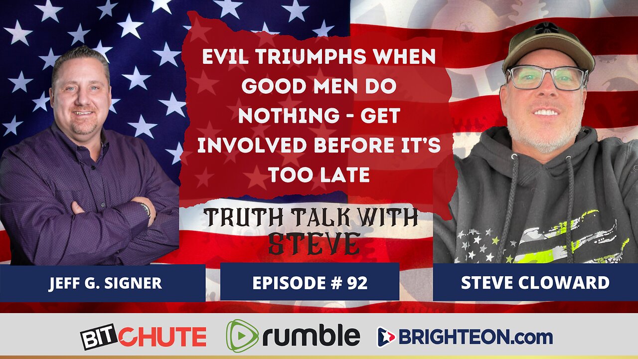 Evil Triumphs When Good Men Do Nothing - Get Involved Before It’s Too Late