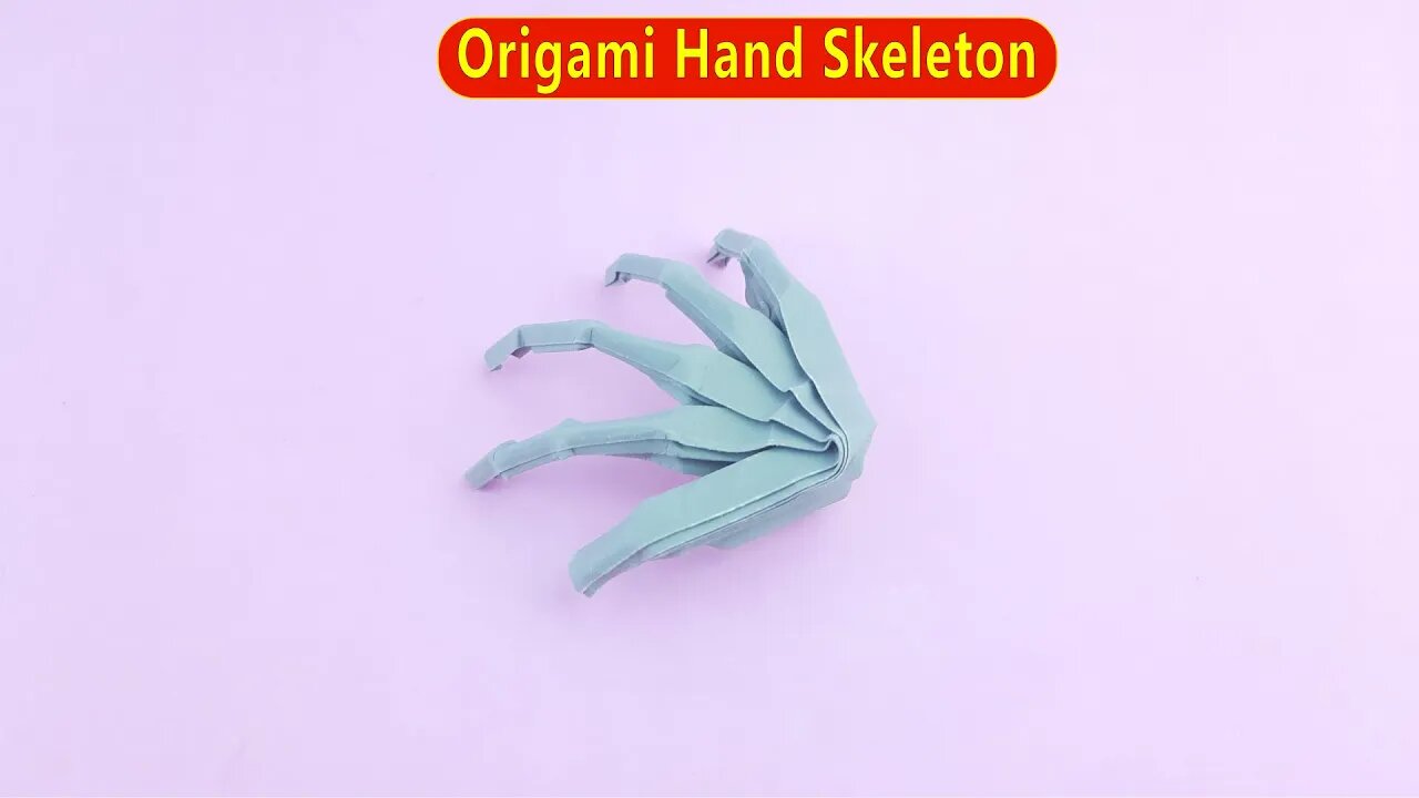 Origami Hand Skeleton - Easy {Paper Crafts