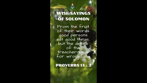 Proverbs 13:2 | Wise Sayings of Solomon