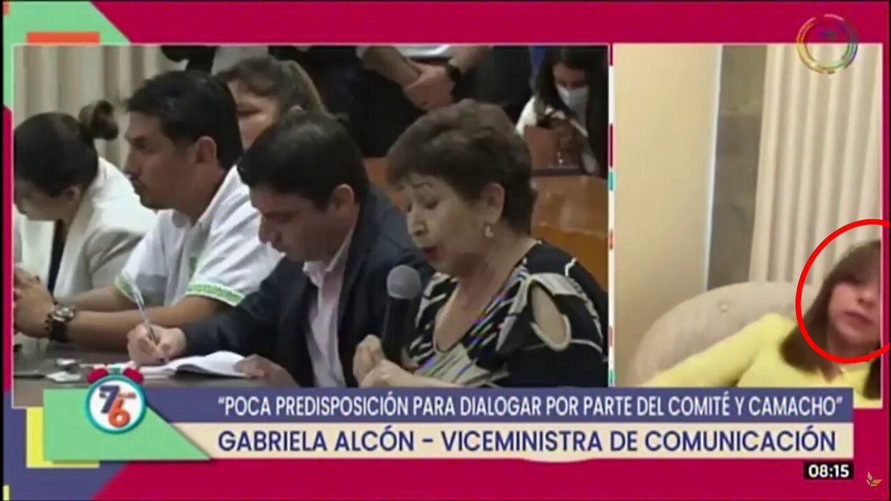 Bolivian Deputy Minister of Communication, Gabriela Alcón, faints during live interview