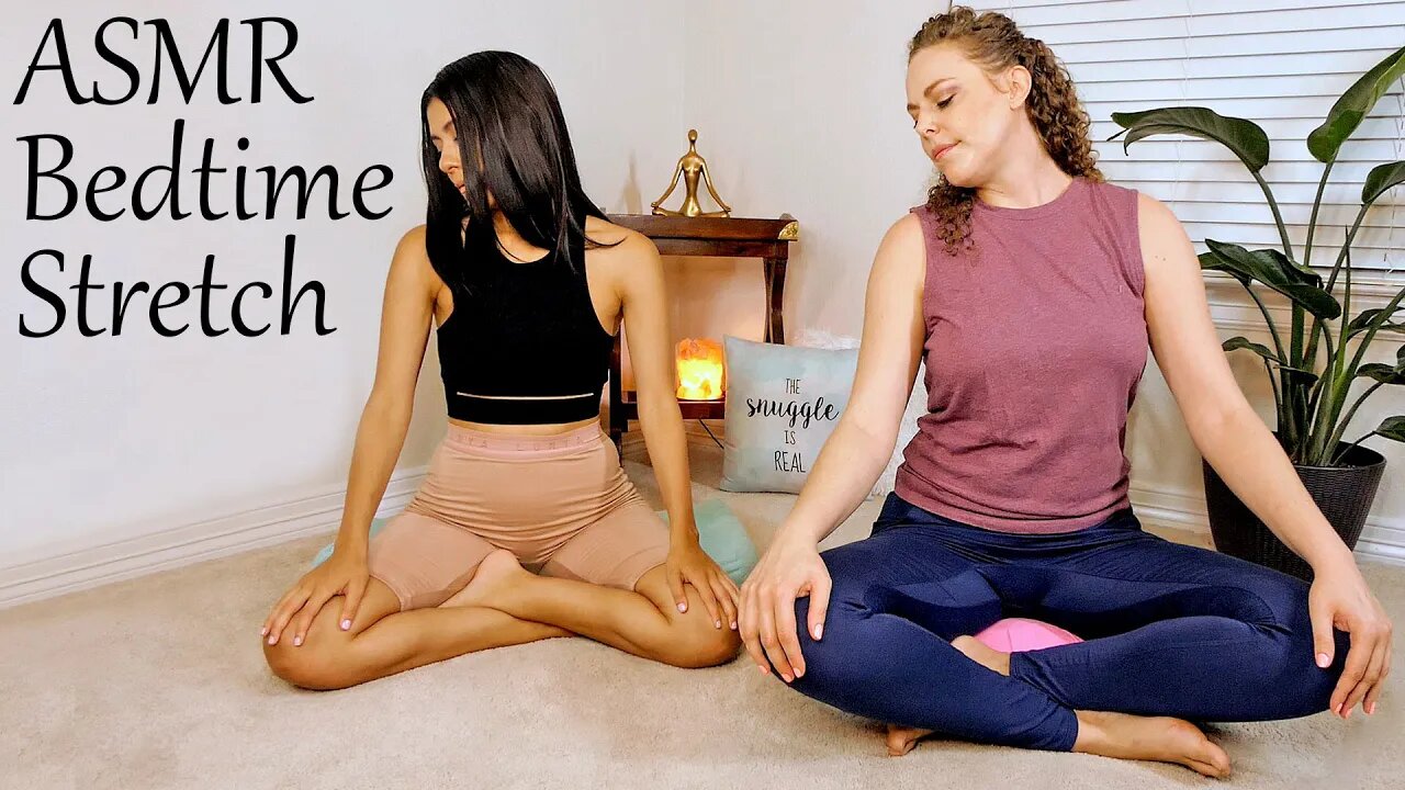 ASMR 💕 Ultra Relaxing Bedtime Yoga | Gentle Stretches, Whispering ⚡ Extra Tingles