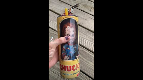 Chucky Tumbler with topper! #crafts #art #handmade