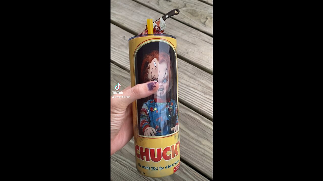 Chucky Tumbler with topper! #crafts #art #handmade