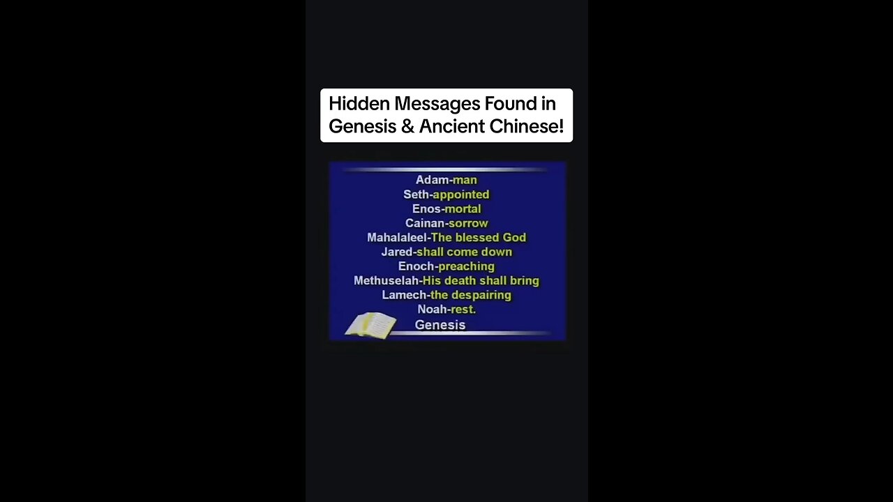 Hidden Messages around In Genesis & Ancient Chineese