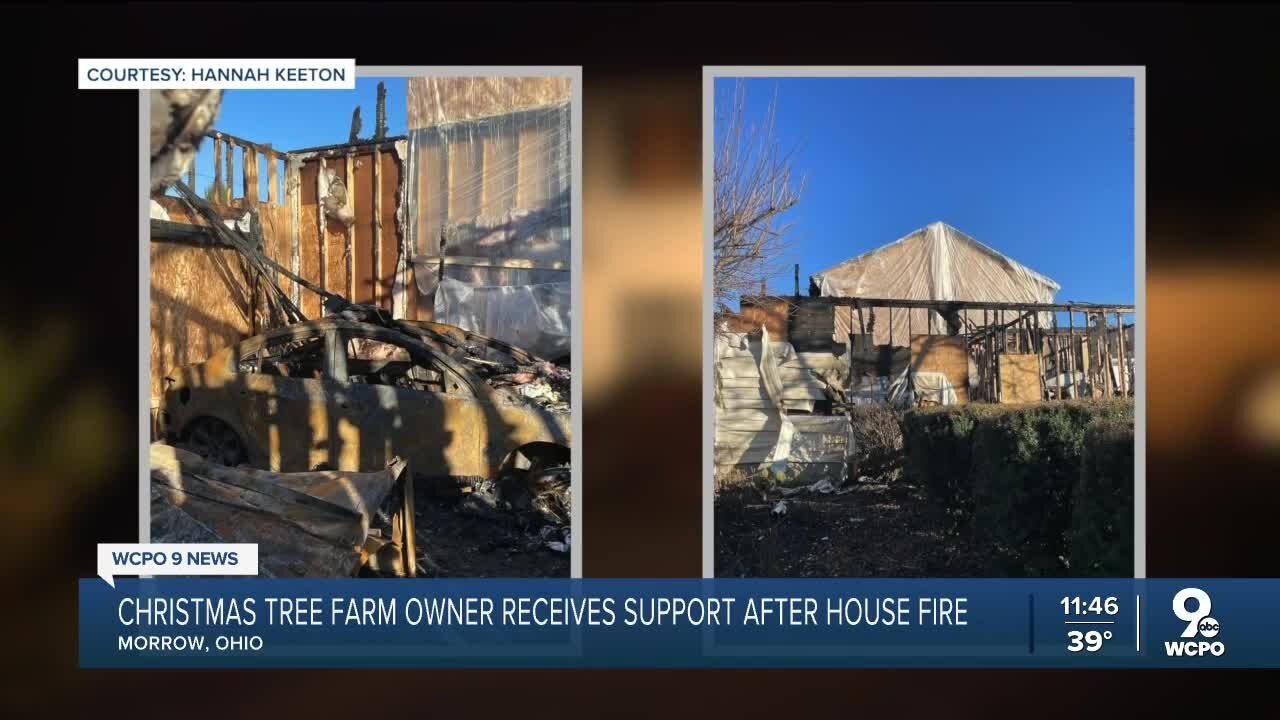 Christmas tree farm owner support after house fire