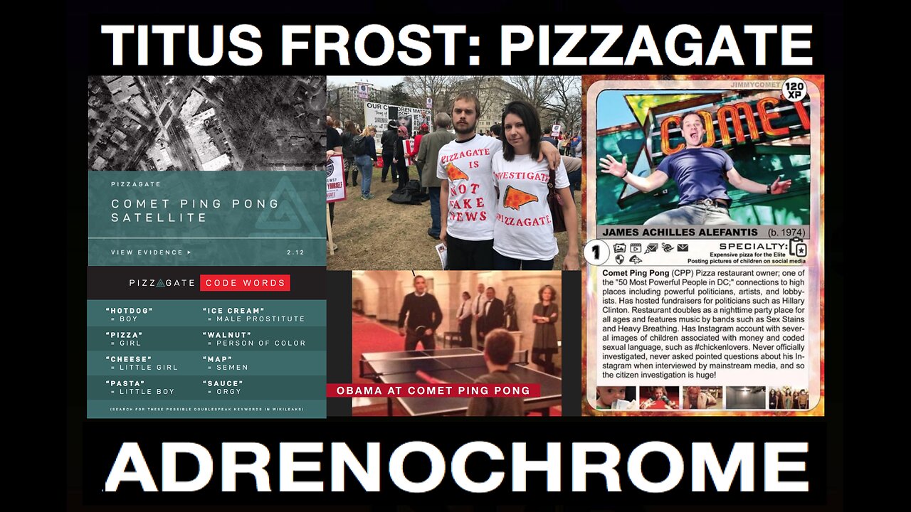 🔲🔺TITUS FROST: PIZZAGATE ▪️ DEMOCRAT PARTY CHILD-SEX RING ▪️ ADRENOCHROME