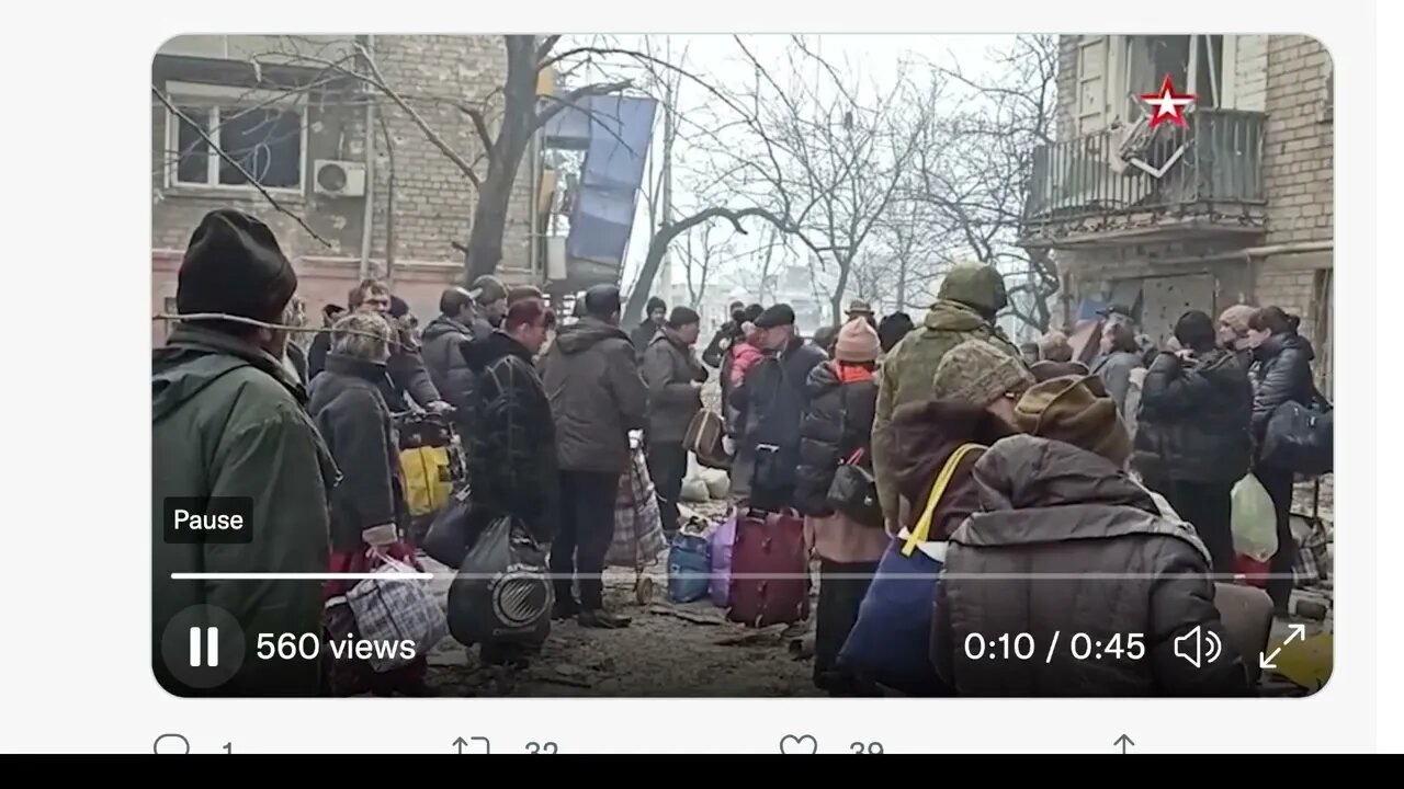 俄羅斯軍隊協助被困市民離開，需要裝甲車和煙霧彈，原因防止納粹武裝襲擊