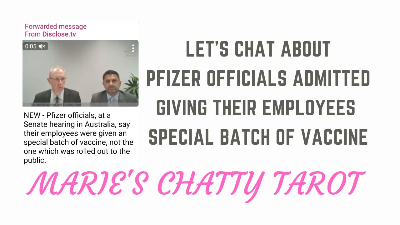 Let's Chat About Pfizer Officials Admitted Giving Their Employees Special Batch of Vaccine!?