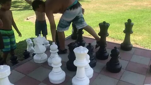 Giant Chess 5 minute Blitz - Joldosh vs Simak, 7-18-2020, Great Divide Campground