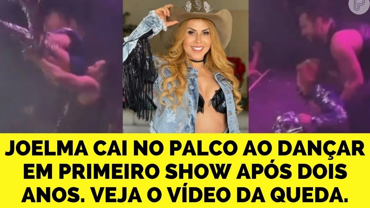 Joelma cai no palco ao dançar em primeiro show após dois anos. Veja vídeo da queda!