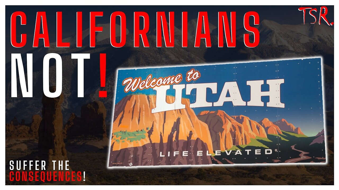 UTAH Governor Spencer Cox says, "STAY IN CALIFORNIA instead of coming as REFUGEES to Utah"!