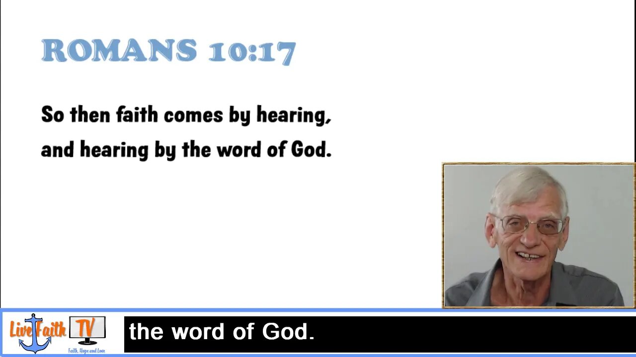 Romans 10:17 with Richard on Faith Ignitor Faith Comes through God's Word