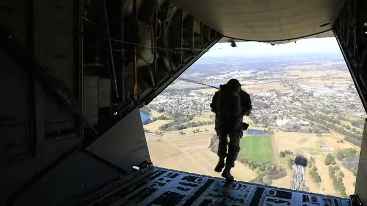 Talisman Sabre 23 | Australian Army and 1SFG (A) Static Line Friendship Jump b-roll package