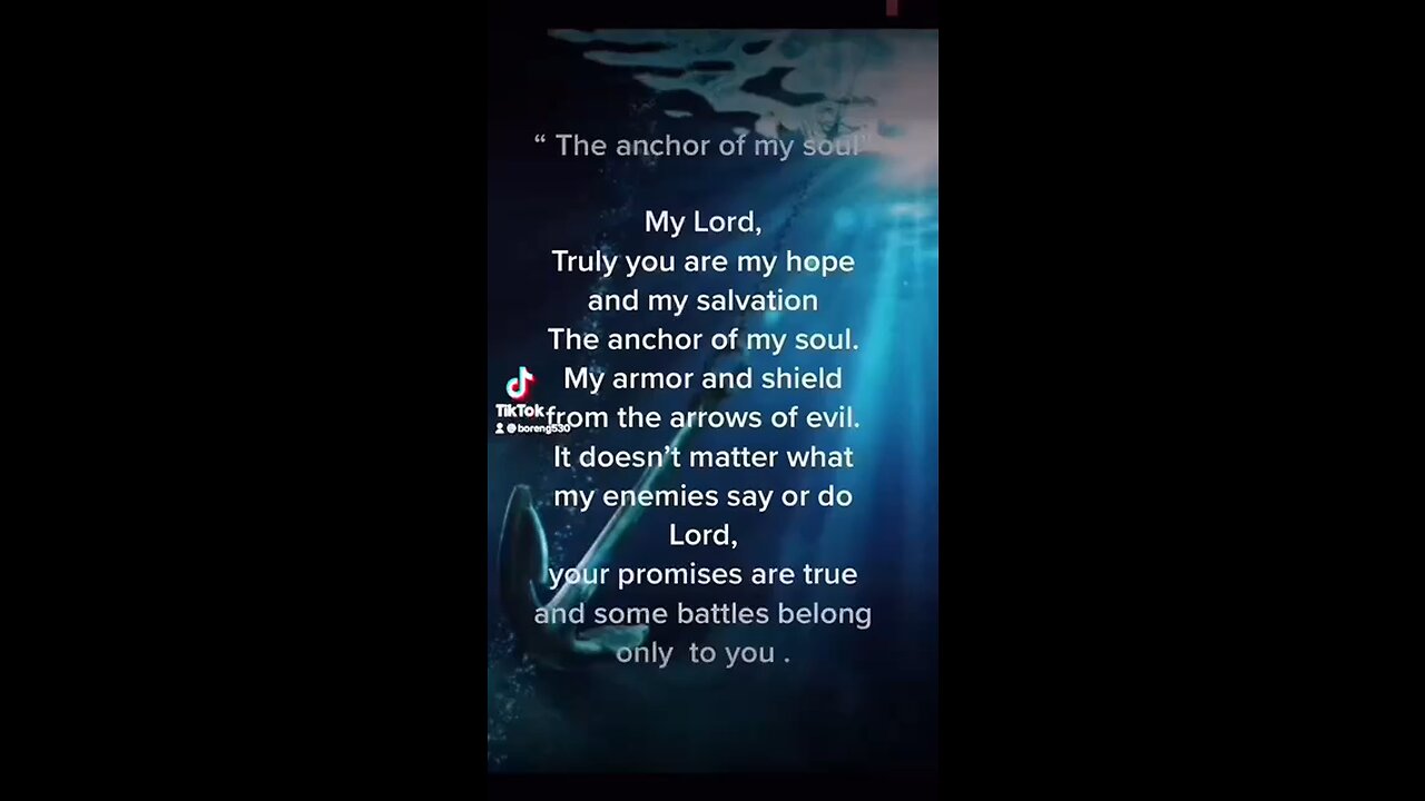 The anchor of my soul