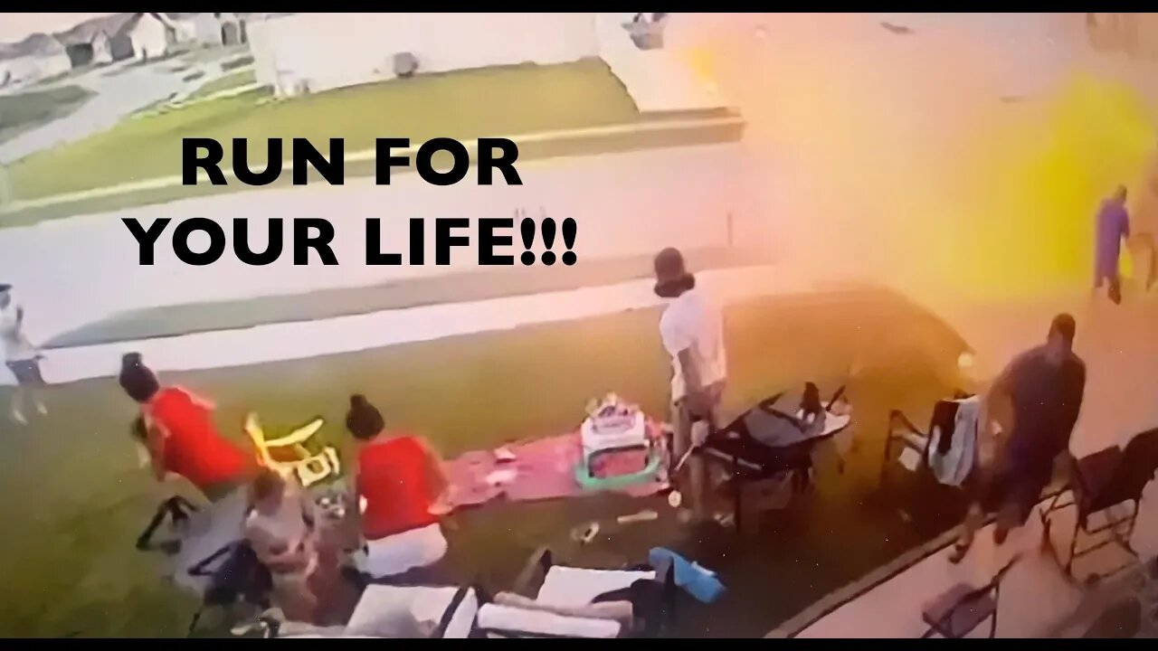 Fireworks gone Wrong! Horribly wrong! Explosion in front yard