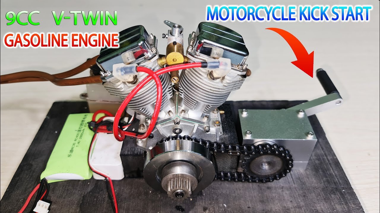 Upgrade Motorcycle Kick Start for 9cc V-Twin Engine Model