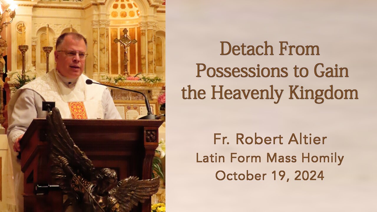 Detach From Possessions to Gain the Heavenly Kingdom