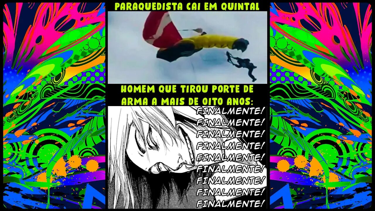 Memes em imagens - PARAQUEDISTA CAI EM QUINTAL DE HOMEM COM PORTE DE ARMAS | COMPILADO