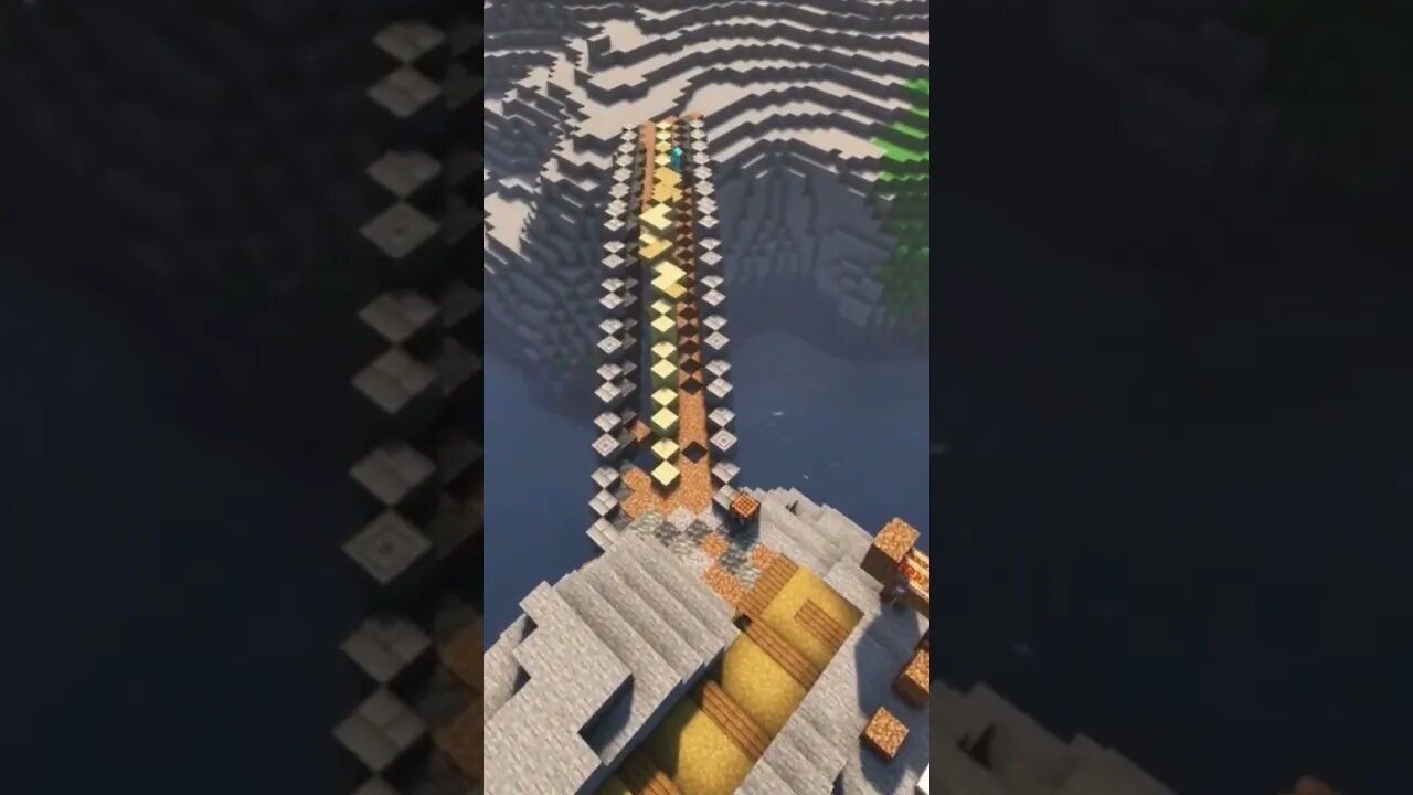 I built an EPIC Bridge in Hardcore #minecraft #shorts