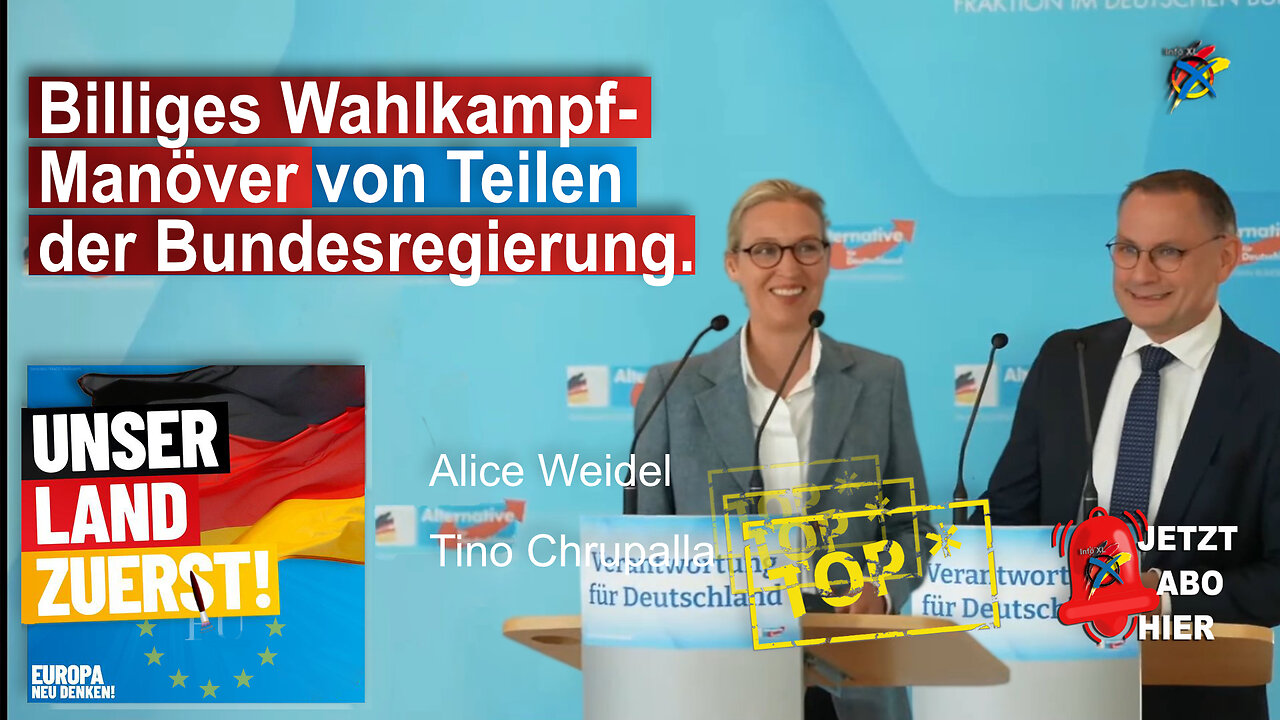 Brillante Pressekonferenz der AfD im Bundestag. Alice Weidel und Tino Chrupalla