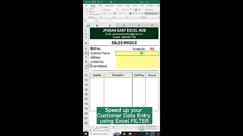 Speed up your customer data entry using excel filter