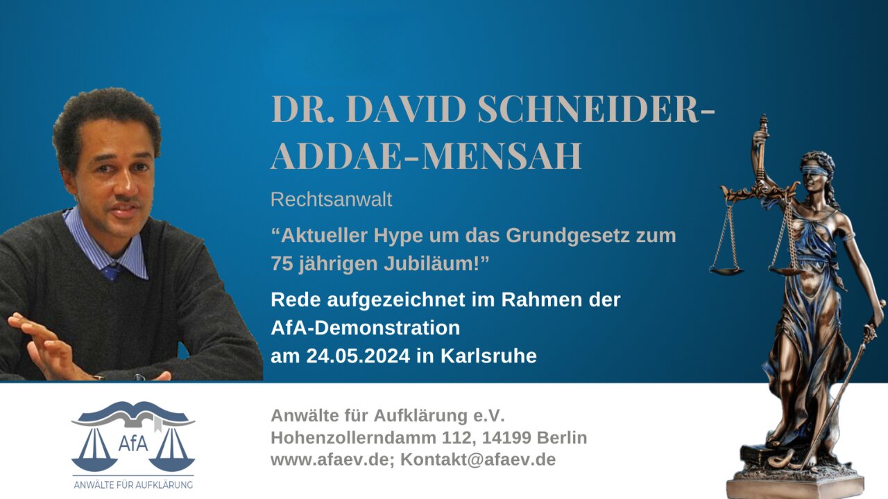 Dr. Schneider-Addae-Mensah: Aktueller Hype um das Grundgesetz zum 75 jährigen Jubiläum!