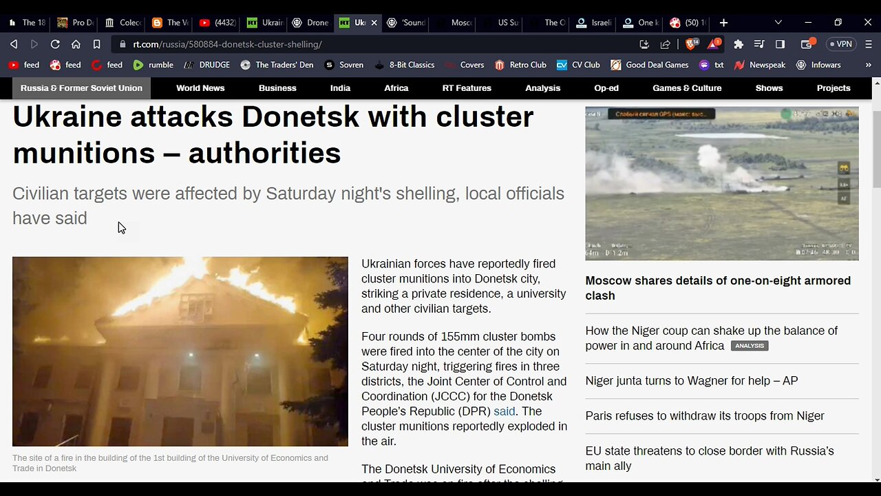 Continued Attacks Against Russia with Cluster Munitions