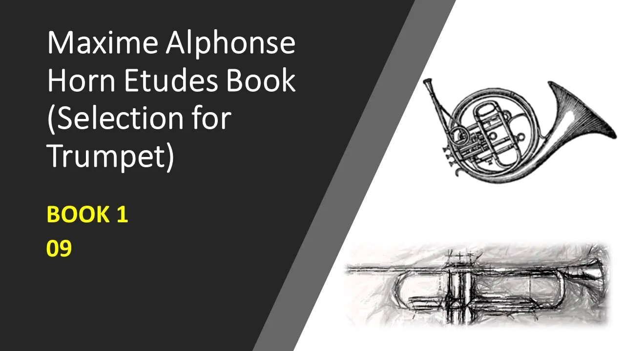 [TRUMPET ETUDE] [HORN ETUDE] Maxime Alphonse Horn Etudes Book 1 - 09