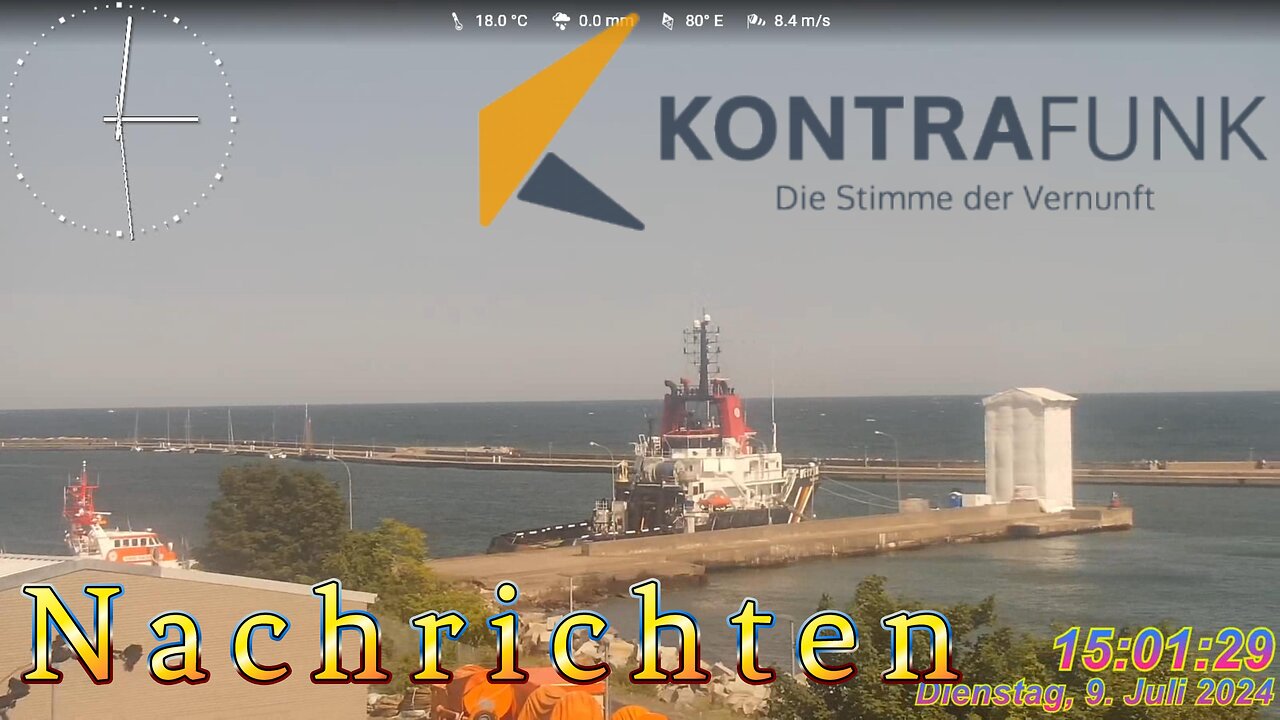 Nachrichten im Kontrafunk 09.07 2024 - 15:00 Uhr #glaubewenig, #hinterfragealles, #denkeselbst