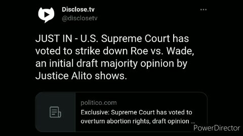 BREAKING NEWS SUPREME COURT OVERTURNS ROE V WADE