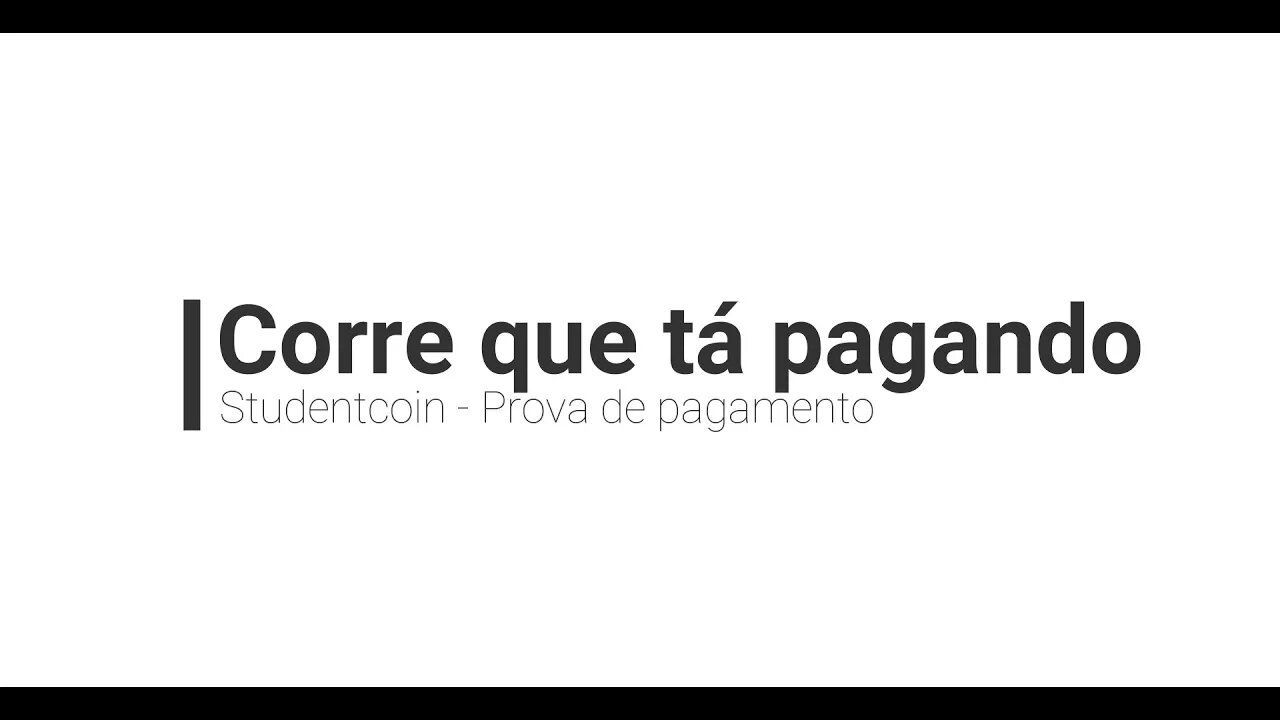 Prova de pagamento - Airdrop -Eterno - Student - Dá tempo ainda - Rev 0.1 Ativo 160321