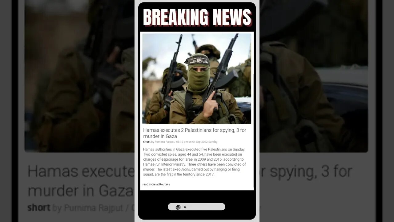 Latest Headlines: Hamas Executions: 2 for Spying, 3 for Murder #shorts #news