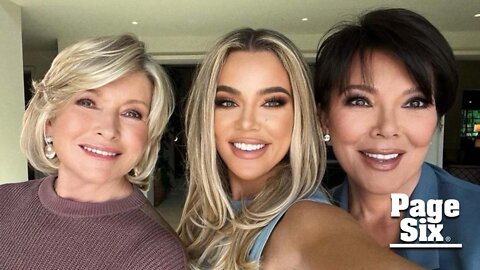 Khloe unrecognizeable at lunch w/ Martha Stewart